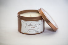 Load image into Gallery viewer, Linen Fresh Rose Gold Tin Candle