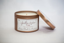 Load image into Gallery viewer, Lime Basil & Mandarin Rose Gold Tin Candle