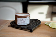 Load image into Gallery viewer, Lime Basil & Mandarin Rose Gold Tin Candle